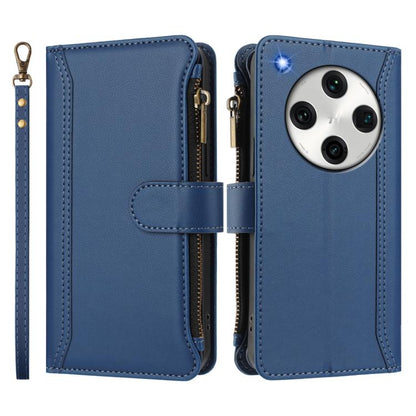 Magnetic Closure 9 Card Slots Zipper Leather Case with Hand Strap, For OPPO Find X8 Pro 5G Global, For OPPO A78 5G Global / A1X 5G, For OPPO Find X6 Pro 5G Global, For OPPO Find X6 5G Global, For OPPO A1 Pro 5G / Reno8 T 5G Global                      ...