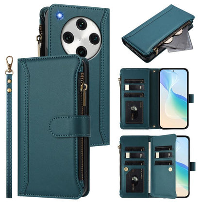 Magnetic Closure 9 Card Slots Zipper Leather Case with Hand Strap, For OPPO Find X8 Pro 5G Global, For OPPO A78 5G Global / A1X 5G, For OPPO Find X6 Pro 5G Global, For OPPO Find X6 5G Global, For OPPO A1 Pro 5G / Reno8 T 5G Global                      ...