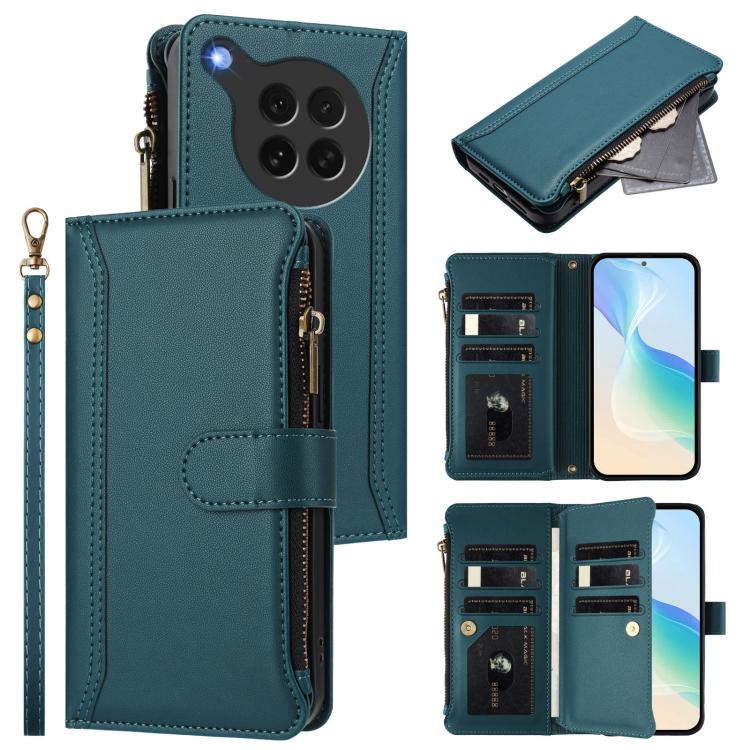 Magnetic Closure 9 Card Slots Zipper Leather Case with Hand Strap, For OPPO Reno16 F 5G/Reno16 FS 5G, For OPPO Reno16/Reno16 Pro 5G Global, For OPPO Find X9s Pro 5G, For OPPO Find X9 Ultra, For OPPO Find X9, For OPPO A6 GT 5G, For OPPO Find X9 Pro     ...