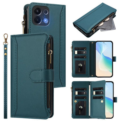 Magnetic Closure 9 Card Slots Zipper Leather Case with Hand Strap, For OPPO Reno16 F 5G/Reno16 FS 5G, For OPPO Reno16/Reno16 Pro 5G Global, For OPPO Find X9s Pro 5G, For OPPO Find X9 Ultra, For OPPO Find X9, For OPPO A6 GT 5G, For OPPO Find X9 Pro     ...