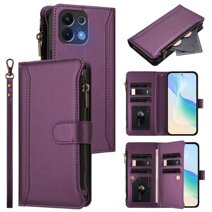 Magnetic Closure 9 Card Slots Zipper Leather Case with Hand Strap, For OPPO Reno16 F 5G/Reno16 FS 5G, For OPPO Reno16/Reno16 Pro 5G Global, For OPPO Find X9s Pro 5G, For OPPO Find X9 Ultra, For OPPO Find X9, For OPPO A6 GT 5G, For OPPO Find X9 Pro     ...