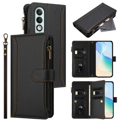 Magnetic Closure 9 Card Slots Zipper Leather Case with Hand Strap, For OPPO F29 Pro 5G Global, For OPPO F29 5G Global, For OPPO Reno13 F 5G/Reno13 F 4G India, For OPPO A3 4G Global / A60 5G Global, For OPPO Find X8 5G Global                            ...