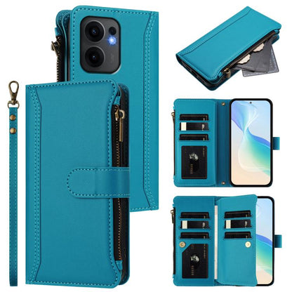 Magnetic Closure 9 Card Slots Zipper Leather Case with Hand Strap, For OPPO F29 Pro 5G Global, For OPPO F29 5G Global, For OPPO Reno13 F 5G/Reno13 F 4G India, For OPPO A3 4G Global / A60 5G Global, For OPPO Find X8 5G Global                            ...