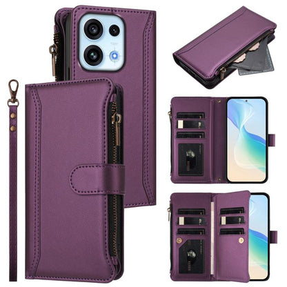 Magnetic Closure 9 Card Slots Zipper Leather Case with Hand Strap, For OPPO Reno16 F 5G/Reno16 FS 5G, For OPPO Reno16/Reno16 Pro 5G Global, For OPPO Find X9s Pro 5G, For OPPO Find X9 Ultra, For OPPO Find X9, For OPPO A6 GT 5G, For OPPO Find X9 Pro     ...