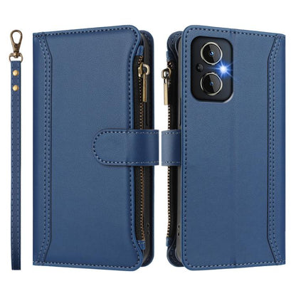 Magnetic Closure 9 Card Slots Zipper Leather Case with Hand Strap, For OPPO Reno8 4G Global / Reno7 4G Global, For OPPO Reno9 5G / 9 Pro 5G, For OPPO Reno8 Pro+ 5G, For OPPO Reno8 Pro 5G, For OPPO Reno8 5G Global, For OPPO Reno7 5G Global / Find X5 Lit...