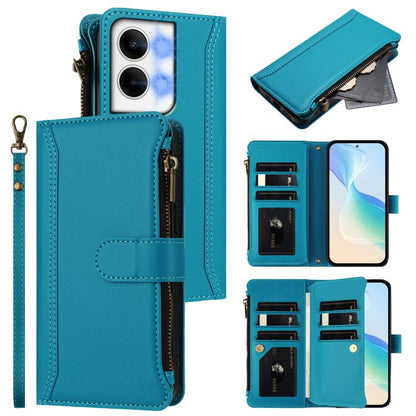 Magnetic Closure 9 Card Slots Zipper Leather Case with Hand Strap, For OPPO Reno8 4G Global / Reno7 4G Global, For OPPO Reno9 5G / 9 Pro 5G, For OPPO Reno8 Pro+ 5G, For OPPO Reno8 Pro 5G, For OPPO Reno8 5G Global, For OPPO Reno7 5G Global / Find X5 Lit...