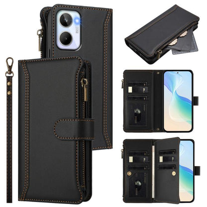 Magnetic Closure 9 Card Slots Zipper Leather Case with Hand Strap, For Realme 10 Pro 5G, For Realme 10 Pro+ 5G, For Realme 10 4G Global, For Realme C30 4G / Narzo 50i Prime / C30S, For Realme GT NEO 3T, For Realme 9 Pro+ 5G / Narzo 50 Pro              ...