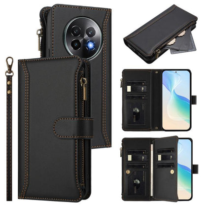 Magnetic Closure 9 Card Slots Zipper Leather Case with Hand Strap, For Realme GT7, For Realme Narzo 80 Pro, For Realme Narzo 80X, For Realme P3 Ultra 5G  Global, For Realme P3 5G Global, For Realme P3 Pro 5G  Global, For Realme 14 Pro+ 5G              ...