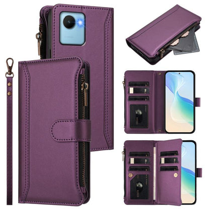 Magnetic Closure 9 Card Slots Zipper Leather Case with Hand Strap, For Realme 10 Pro 5G, For Realme 10 Pro+ 5G, For Realme 10 4G Global, For Realme C30 4G / Narzo 50i Prime / C30S, For Realme GT NEO 3T, For Realme 9 Pro+ 5G / Narzo 50 Pro              ...