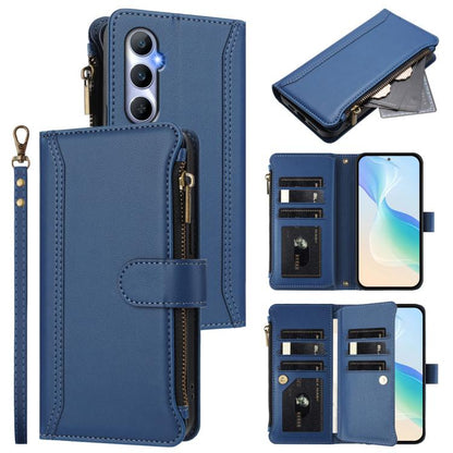 Magnetic Closure 9 Card Slots Zipper Leather Case with Hand Strap, For Realme 13 4G Global / P1 5G Global, For Realme 13 Pro 5G Global, For Realme GT 6 5G Global / GT 6T 5G Global, For Realme C67 4G Global / 12 Lite 4G Global                           ...