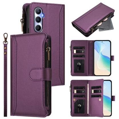 Magnetic Closure 9 Card Slots Zipper Leather Case with Hand Strap, For Realme 13 4G Global / P1 5G Global, For Realme 13 Pro 5G Global, For Realme GT 6 5G Global / GT 6T 5G Global, For Realme C67 4G Global / 12 Lite 4G Global                           ...