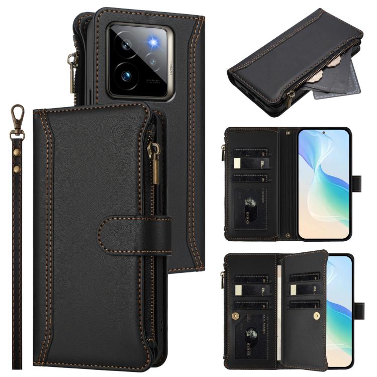 Magnetic Closure 9 Card Slots Zipper Leather Case with Hand Strap, For Realme GT7, For Realme Narzo 80 Pro, For Realme Narzo 80X, For Realme P3 Ultra 5G  Global, For Realme P3 5G Global, For Realme P3 Pro 5G  Global, For Realme 14 Pro+ 5G              ...