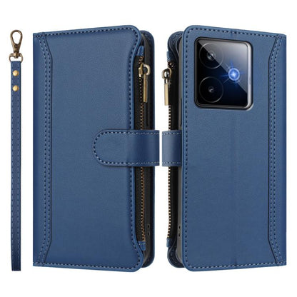 Magnetic Closure 9 Card Slots Zipper Leather Case with Hand Strap, For Realme GT7, For Realme Narzo 80 Pro, For Realme Narzo 80X, For Realme P3 Ultra 5G  Global, For Realme P3 5G Global, For Realme P3 Pro 5G  Global, For Realme 14 Pro+ 5G              ...