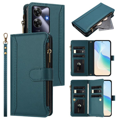 Magnetic Closure 9 Card Slots Zipper Leather Case with Hand Strap, For Realme GT7, For Realme Narzo 80 Pro, For Realme Narzo 80X, For Realme P3 Ultra 5G  Global, For Realme P3 5G Global, For Realme P3 Pro 5G  Global, For Realme 14 Pro+ 5G              ...