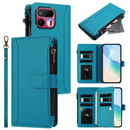 Magnetic Closure 9 Card Slots Zipper Leather Case with Hand Strap, For Realme 16T 5G Global, For Realme C83 5G India/C85 5G, For Realme P4 Power 5G, For Realme Note 80 4G Global, For Realme 16 5G Global, For Realme 16 Pro+ 5G Global                    ...