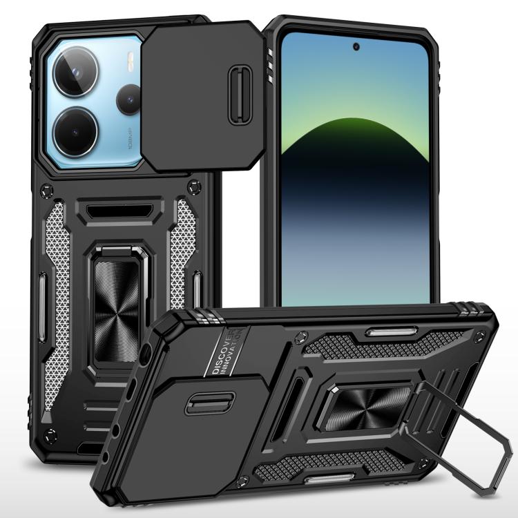 Armor PC Hybrid TPU Camera Shield Phone Case, For Redmi Note 15 Pro+ 5G Global 163.3mm, For Redmi Note 15 Global 4G / 5G 164mm, For Redmi Note 15 Pro 5G Global 163.6mm, For Redmi 15 5G / 4G EU 171mm, For Redmi 15C 5G / 4G Global 171mm                  ...