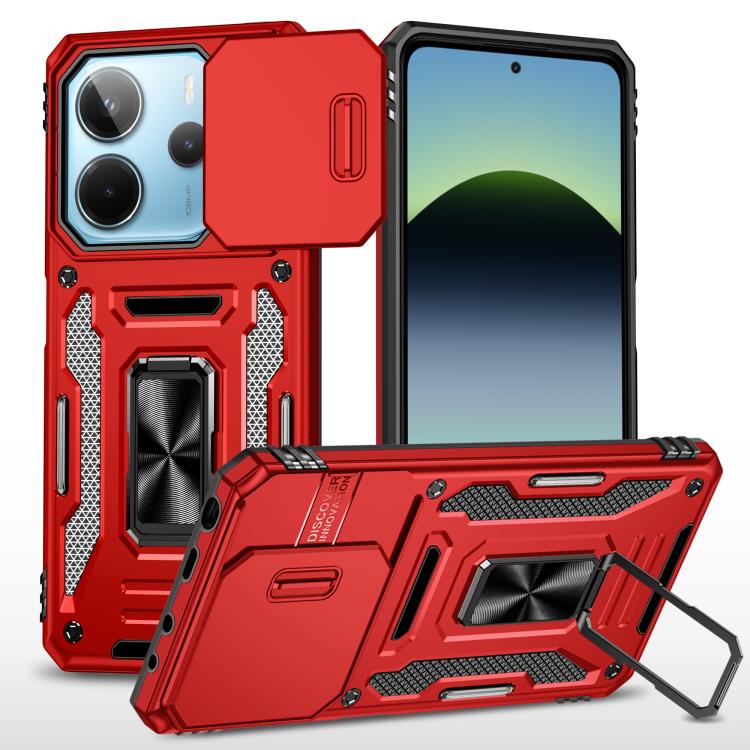 Armor PC Hybrid TPU Camera Shield Phone Case, For Redmi Note 15 Pro+ 5G Global 163.3mm, For Redmi Note 15 Global 4G / 5G 164mm, For Redmi Note 15 Pro 5G Global 163.6mm, For Redmi 15 5G / 4G EU 171mm, For Redmi 15C 5G / 4G Global 171mm                  ...