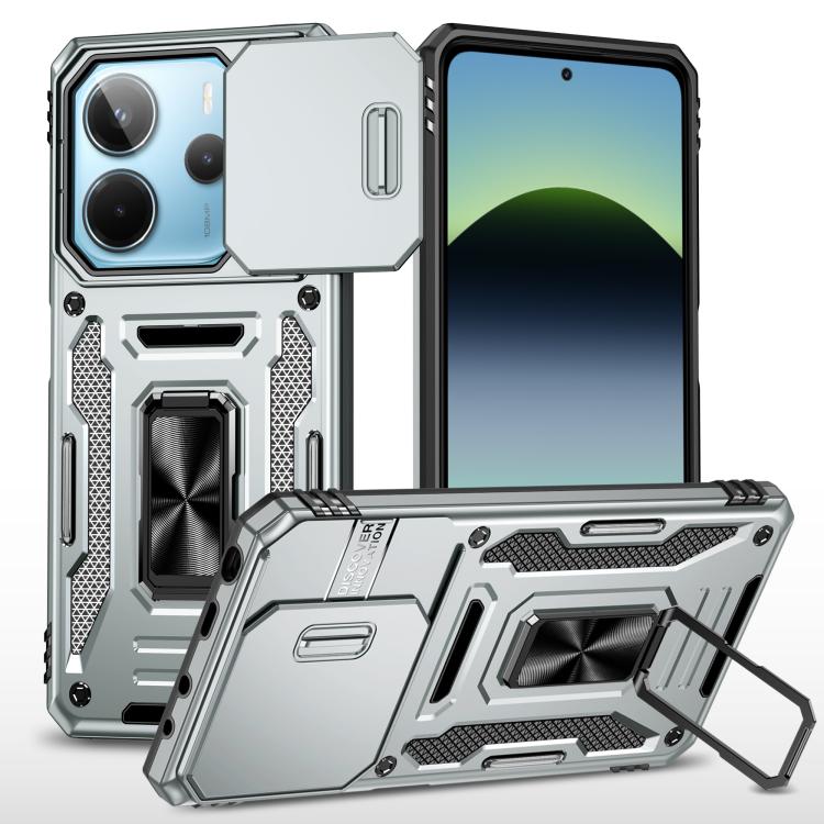 Armor PC Hybrid TPU Camera Shield Phone Case, For Redmi Note 15 Pro+ 5G Global 163.3mm, For Redmi Note 15 Global 4G / 5G 164mm, For Redmi Note 15 Pro 5G Global 163.6mm, For Redmi 15 5G / 4G EU 171mm, For Redmi 15C 5G / 4G Global 171mm                  ...