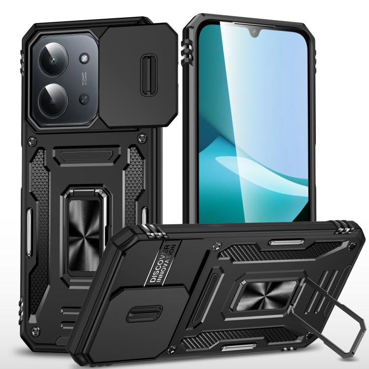 Armor PC Hybrid TPU Camera Shield Phone Case, For Redmi Note 15 Pro+ 5G Global 163.3mm, For Redmi Note 15 Global 4G / 5G 164mm, For Redmi Note 15 Pro 5G Global 163.6mm, For Redmi 15 5G / 4G EU 171mm, For Redmi 15C 5G / 4G Global 171mm                  ...