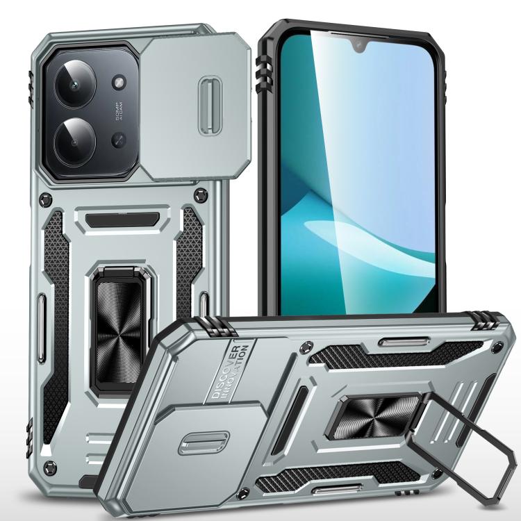 Armor PC Hybrid TPU Camera Shield Phone Case, For Redmi Note 15 Pro+ 5G Global 163.3mm, For Redmi Note 15 Global 4G / 5G 164mm, For Redmi Note 15 Pro 5G Global 163.6mm, For Redmi 15 5G / 4G EU 171mm, For Redmi 15C 5G / 4G Global 171mm                  ...