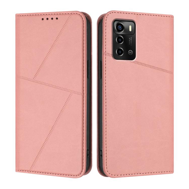 Strong Magnetic Frosted Flip Leather Phone Case, For ZTE Blade V41 Smart, For ZTE Blade A32, For ZTE Libero 5G III, For ZTE Blade A72 5G, For ZTE Libero 5G II, For ZTE Blade A72, For ZTE Blade A52