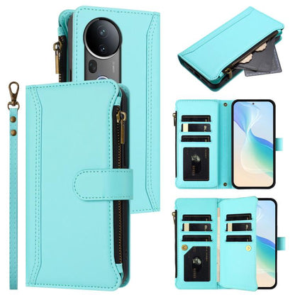 Magnetic Closure 9 Card Slots Zipper Leather Case with Hand Strap, For vivo V50 5G Global, For vivo S20 5G, For vivo S20 Pro 5G, For vivo Y19S 4G Global, For vivo X200 5G, For vivo X200 Pro mini, For vivo X200 Pro 5G, For vivo V40E 5G india / iQOO Z9s ...