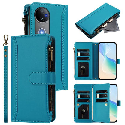 Magnetic Closure 9 Card Slots Zipper Leather Case with Hand Strap, For vivo V50 5G Global, For vivo S20 5G, For vivo S20 Pro 5G, For vivo Y19S 4G Global, For vivo X200 5G, For vivo X200 Pro mini, For vivo X200 Pro 5G, For vivo V40E 5G india / iQOO Z9s ...