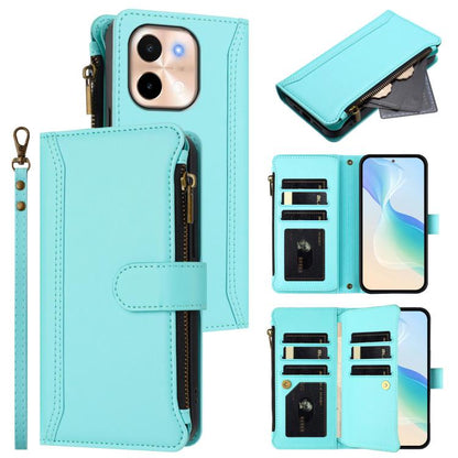 Magnetic Closure 9 Card Slots Zipper Leather Case with Hand Strap, For vivo V50 5G Global, For vivo S20 5G, For vivo S20 Pro 5G, For vivo Y19S 4G Global, For vivo X200 5G, For vivo X200 Pro mini, For vivo X200 Pro 5G, For vivo V40E 5G india / iQOO Z9s ...