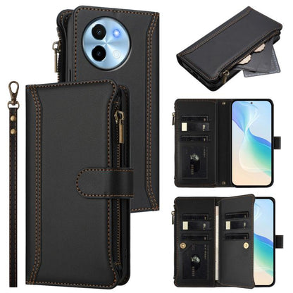Magnetic Closure 9 Card Slots Zipper Leather Case with Hand Strap, For vivo V50 5G Global, For vivo S20 5G, For vivo S20 Pro 5G, For vivo Y19S 4G Global, For vivo X200 5G, For vivo X200 Pro mini, For vivo X200 Pro 5G, For vivo V40E 5G india / iQOO Z9s ...