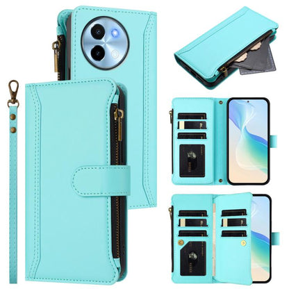 Magnetic Closure 9 Card Slots Zipper Leather Case with Hand Strap, For vivo V50 5G Global, For vivo S20 5G, For vivo S20 Pro 5G, For vivo Y19S 4G Global, For vivo X200 5G, For vivo X200 Pro mini, For vivo X200 Pro 5G, For vivo V40E 5G india / iQOO Z9s ...