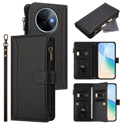 Magnetic Closure 9 Card Slots Zipper Leather Case with Hand Strap, For vivo X300 FE 5G Zeiss/S50 Pro Mini 5G, For vivo X300s, For vivo Y21 5G 2026 Global / Y05 4G, For vivo V70 FE 5G, For vivo X300 Ultra, For vivo X300 Pro, For vivo X300               ...
