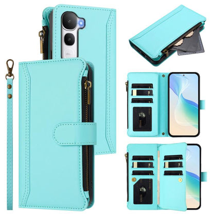 Magnetic Closure 9 Card Slots Zipper Leather Case with Hand Strap, For vivo X300 FE 5G Zeiss/S50 Pro Mini 5G, For vivo X300s, For vivo Y21 5G 2026 Global / Y05 4G, For vivo V70 FE 5G, For vivo X300 Ultra, For vivo X300 Pro, For vivo X300               ...