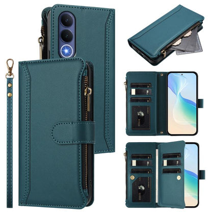 Magnetic Closure 9 Card Slots Zipper Leather Case with Hand Strap, For vivo X300 FE 5G Zeiss/S50 Pro Mini 5G, For vivo X300s, For vivo Y21 5G 2026 Global / Y05 4G, For vivo V70 FE 5G, For vivo X300 Ultra, For vivo X300 Pro, For vivo X300               ...