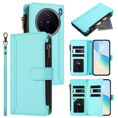 Magnetic Closure 9 Card Slots Zipper Leather Case with Hand Strap, For vivo X300 FE 5G Zeiss/S50 Pro Mini 5G, For vivo X300s, For vivo Y21 5G 2026 Global / Y05 4G, For vivo V70 FE 5G, For vivo X300 Ultra, For vivo X300 Pro, For vivo X300               ...