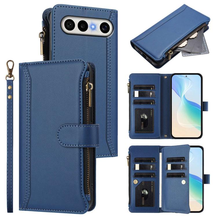 Magnetic Closure 9 Card Slots Zipper Leather Case with Hand Strap, For vivo X300 FE 5G Zeiss/S50 Pro Mini 5G, For vivo X300s, For vivo Y21 5G 2026 Global / Y05 4G, For vivo V70 FE 5G, For vivo X300 Ultra, For vivo X300 Pro, For vivo X300               ...