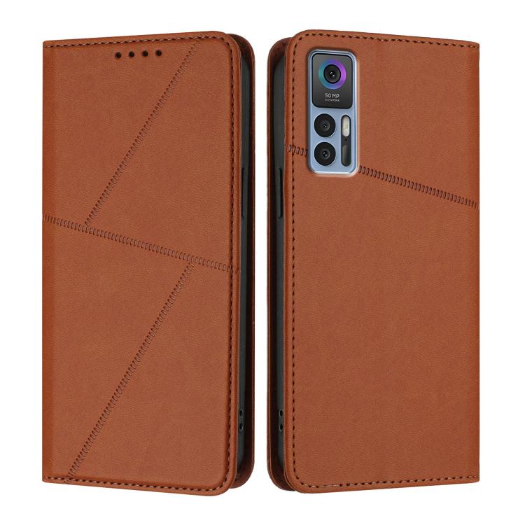 Strong Magnetic Frosted Flip Leather Phone Case, For TCL 40 R 5G, For TCL 30 XL, For TCL 305 / 306 / 30E / 30 SE, For TCL Stylus 5G, For TCL 30T, For TCL 30 5G / TCL 30+, For TCL 30 XE 5G