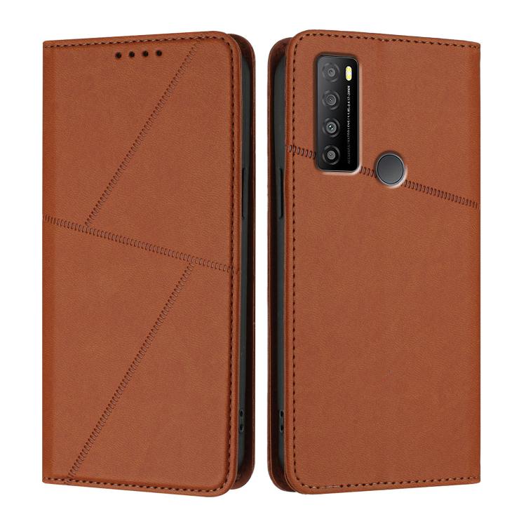 Strong Magnetic Frosted Flip Leather Phone Case, For TCL 40 R 5G, For TCL 30 XL, For TCL 305 / 306 / 30E / 30 SE, For TCL Stylus 5G, For TCL 30T, For TCL 30 5G / TCL 30+, For TCL 30 XE 5G
