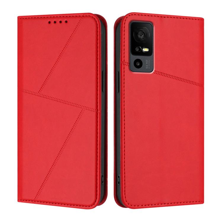 Strong Magnetic Frosted Flip Leather Phone Case, For TCL 40 R 5G, For TCL 30 XL, For TCL 305 / 306 / 30E / 30 SE, For TCL Stylus 5G, For TCL 30T, For TCL 30 5G / TCL 30+, For TCL 30 XE 5G