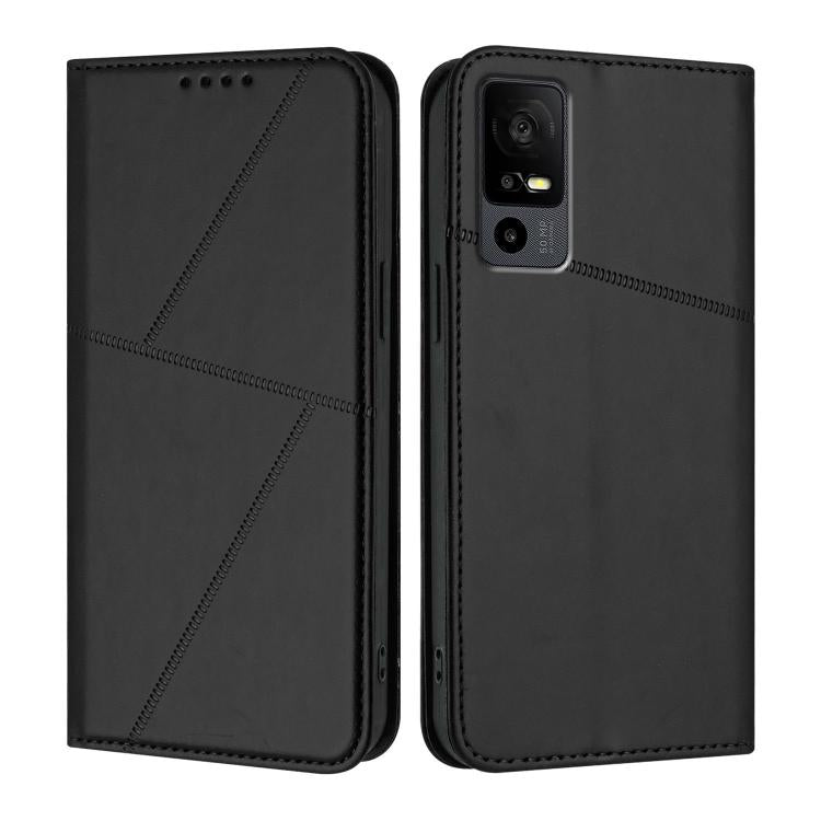 Strong Magnetic Frosted Flip Leather Phone Case, For TCL 40 R 5G, For TCL 30 XL, For TCL 305 / 306 / 30E / 30 SE, For TCL Stylus 5G, For TCL 30T, For TCL 30 5G / TCL 30+, For TCL 30 XE 5G
