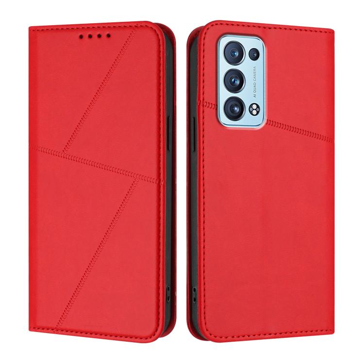 Strong Magnetic Frosted Flip Leather Phone Case, For OPPO A36 / A76 / A96 / K10, For OPPO Reno6 Pro+ 5G, For OPPO A54 5G / A74 5G / A93 5G, For OPPO A79 5G