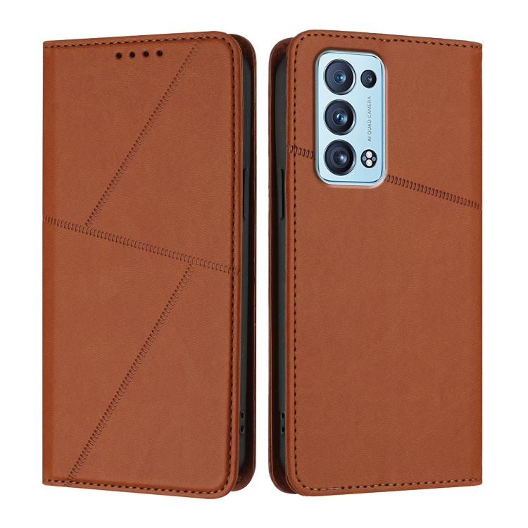 Strong Magnetic Frosted Flip Leather Phone Case, For OPPO A36 / A76 / A96 / K10, For OPPO Reno6 Pro+ 5G, For OPPO A54 5G / A74 5G / A93 5G, For OPPO A79 5G