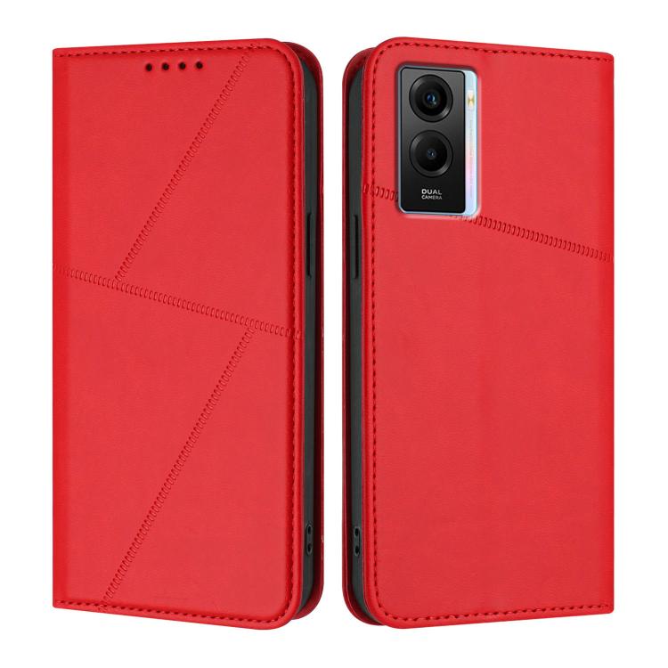 Strong Magnetic Frosted Flip Leather Phone Case, For vivo Y55 5G / Y55s 2023 / Y75 5G, For vivo Y33t