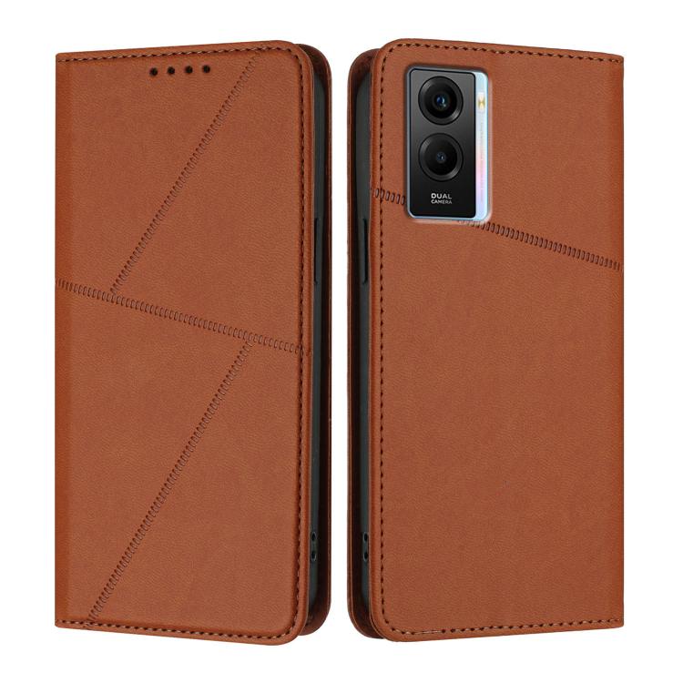 Strong Magnetic Frosted Flip Leather Phone Case, For vivo Y55 5G / Y55s 2023 / Y75 5G, For vivo Y33t