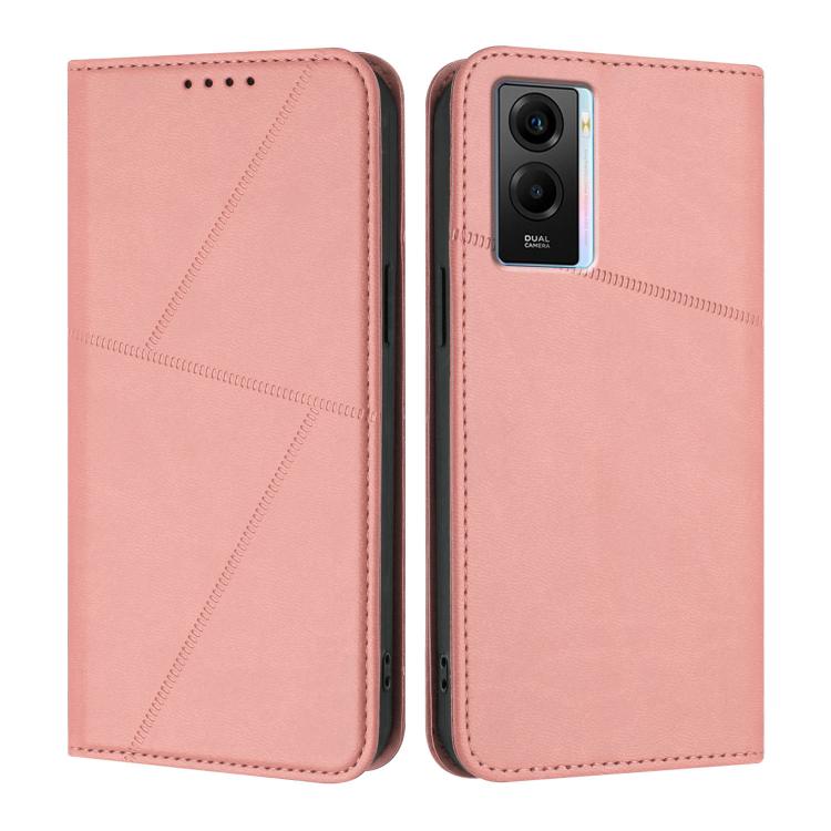 Strong Magnetic Frosted Flip Leather Phone Case, For vivo Y55 5G / Y55s 2023 / Y75 5G, For vivo Y33t