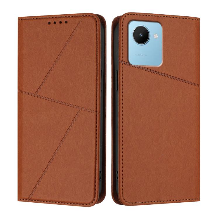 Strong Magnetic Frosted Flip Leather Phone Case, For Realme C33, For Realme C55, For Realme 10 Pro, For Realme 10 Pro+, For Realme 10 4G, For Realme C30, For Realme 9 Pro+
