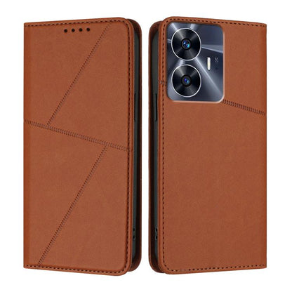 Strong Magnetic Frosted Flip Leather Phone Case, For Realme C33, For Realme C55, For Realme 10 Pro, For Realme 10 Pro+, For Realme 10 4G, For Realme C30, For Realme 9 Pro+