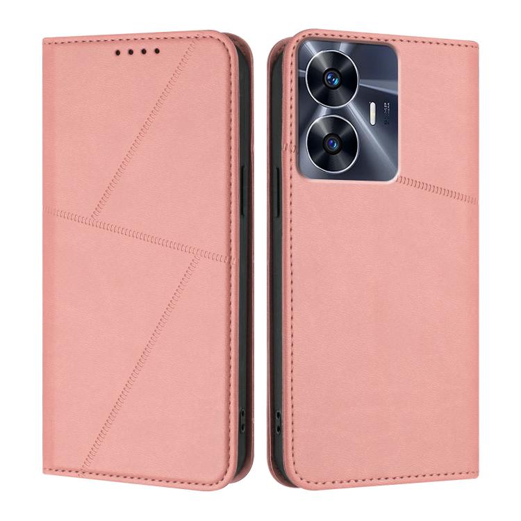 Strong Magnetic Frosted Flip Leather Phone Case, For Realme C33, For Realme C55, For Realme 10 Pro, For Realme 10 Pro+, For Realme 10 4G, For Realme C30, For Realme 9 Pro+