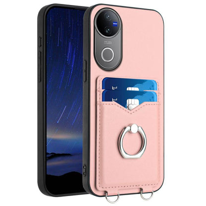 R20 Ring Card Holder Phone Case, For vivo X200s, For vivo Y29 4G / T4x / Y300t, For vivo V50 / V50e, For vivo X200 Ultra, For vivo V50 Lite 4G, For vivo Y39 5G / Y300i