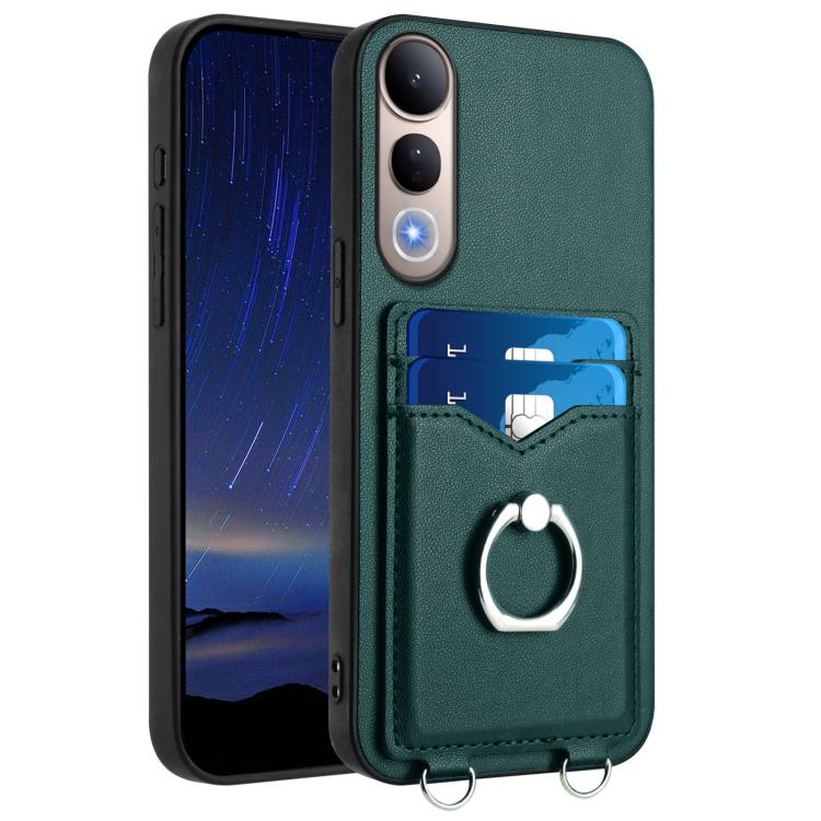 R20 Ring Card Holder Phone Case, For vivo X200s, For vivo Y29 4G / T4x / Y300t, For vivo V50 / V50e, For vivo X200 Ultra, For vivo V50 Lite 4G, For vivo Y39 5G / Y300i