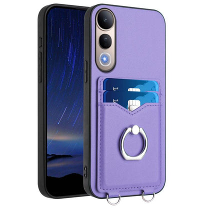 R20 Ring Card Holder Phone Case, For vivo X200s, For vivo Y29 4G / T4x / Y300t, For vivo V50 / V50e, For vivo X200 Ultra, For vivo V50 Lite 4G, For vivo Y39 5G / Y300i